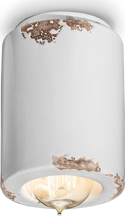Plafoniera-rustica-Ferroluce-Retrò-VINTAGE-C985-E14-LED-ceramica-lampada-soffitto