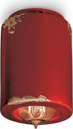 Plafoniera-rustica-Ferroluce-Retrò-VINTAGE-C985-E14-LED-ceramica-lampada-soffitto