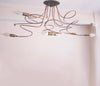 Plafoniera-rustica-Lampadari-Bartalini-ILARIA-PL8-E14-LED-ottone-rame-lampada-soffitto