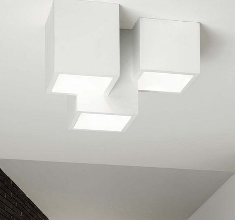 Plafoniera-SF-HERAEA-T193-9W-LED-gesso-bianco-verniciabile-lampada-soffitto-moderna-parallelepipedo-interno