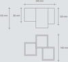 Plafoniera-SF-HERAEA-T193-9W-LED-gesso-bianco-verniciabile-lampada-soffitto-moderna-parallelepipedo-interno
