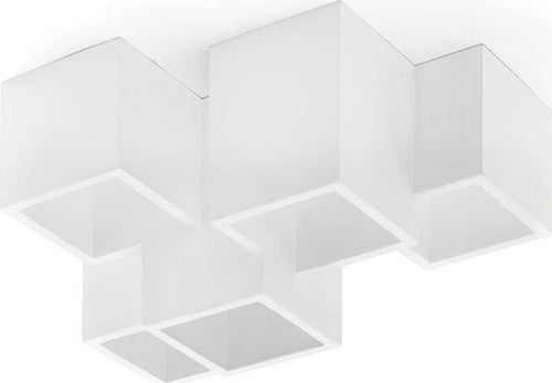 Plafoniera-SF-HERAEA-T194-9W-LED-gesso-bianco-verniciabile-lampada-soffitto-moderna-parallelepipedo-interno