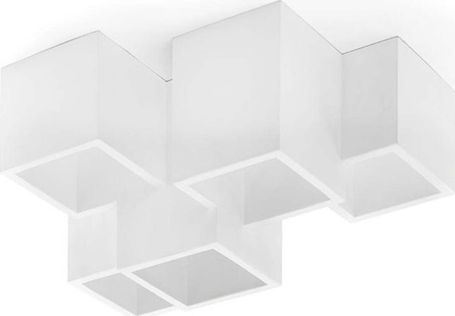 Plafoniera-SF-HERAEA-T194-9W-LED-gesso-bianco-verniciabile-lampada-soffitto-moderna-parallelepipedo-interno