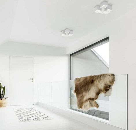 Plafoniera-SF-HERAEA-T194-9W-LED-gesso-bianco-verniciabile-lampada-soffitto-moderna-parallelepipedo-interno