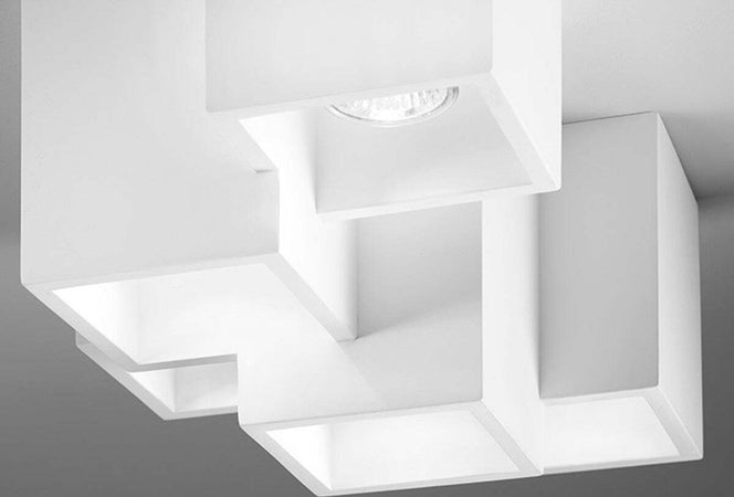 Plafoniera-SF-HERAEA-T194-9W-LED-gesso-bianco-verniciabile-lampada-soffitto-moderna-parallelepipedo-interno