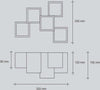 Plafoniera-SF-HERAEA-T194-9W-LED-gesso-bianco-verniciabile-lampada-soffitto-moderna-parallelepipedo-interno