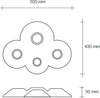 Plafoniera-SF-LEPREUM-T303-GX53-LED-Sforzin-Illuminazione-gesso-lampada-soffitto-interno