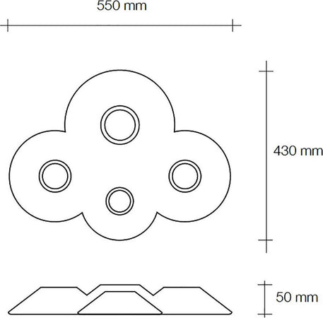 Plafoniera-SF-LEPREUM-T303-GX53-LED-Sforzin-Illuminazione-gesso-lampada-soffitto-interno
