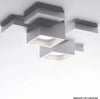 Plafoniera-SF-SIDE-T292-GX53-20W-LED-gesso-bianco-verniciabile-lampada-soffitto-quadrati-interno