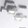 Plafoniera-SF-SIDE-T292-GX53-20W-LED-gesso-bianco-verniciabile-lampada-soffitto-quadrati-interno