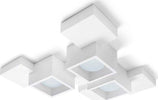 Plafoniera-SF-SIDE-T293-GX53-30W-LED-gesso-bianco-verniciabile-lampada-soffitto-quadrata-interno