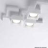 Plafoniera-SF-SIDE-T293-GX53-30W-LED-gesso-bianco-verniciabile-lampada-soffitto-quadrata-interno