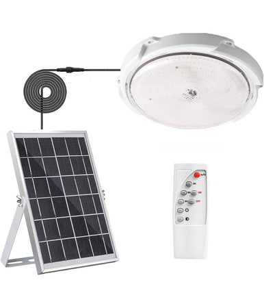 Plafoniera Solare Lampada Sensore Crepuscolare Tonda 60w Dimmerabile Telecomando