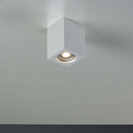 Plafoniera Space Bianca 1Xgu10 7X7X9Cm Illuminazione/Illuminazione per interni/Lampadari lampade a sospensione e plafoniere/Plafoniere Led Mall Home - Napoli, Commerciovirtuoso.it