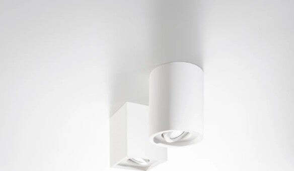 Plafoniera-Space-Orientabile-Bianca-1Xgu10-13,4X13,4X16Cm