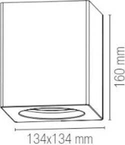 Plafoniera-Space-Orientabile-Bianca-1Xgu10-13,4X13,4X16Cm