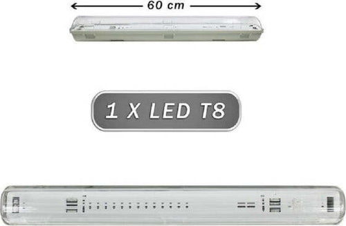 Plafoniera-Stagna-1-Neon-Led-Tubo-T8-G13-60cm-220v-Parete-Soffitto-Ip65-T8-60ss