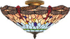 Plafoniera-Tiffany-Libellula-Metallo-Ottone-Vetro-1-Luce-E14