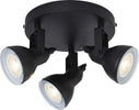 Plafoniera-Tonda-Contemporanea-Focus-Spotlight-Acciaio-Bianco-Nero-1-Luce-Gu10