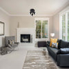 Plafoniera-Tonda-Contemporanea-Focus-Spotlight-Acciaio-Bianco-Nero-1-Luce-Gu10