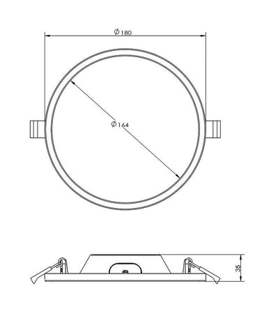 Plafoniera Tonda Moderna Incasso 18 Cm Faretto Pannello Led 12 W Luce Calda 230v