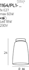 Plafoniera-Top-Light-SHADED-1164CR-PL1-E27-LED-vetro-colorato-lampada-soffitto-moderna