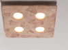 Plafoniera-Toscot-VIVALDI-1064-45x45-GX53-LED-galestro-terracotta-lampada-soffitto-classica-rustica-interno