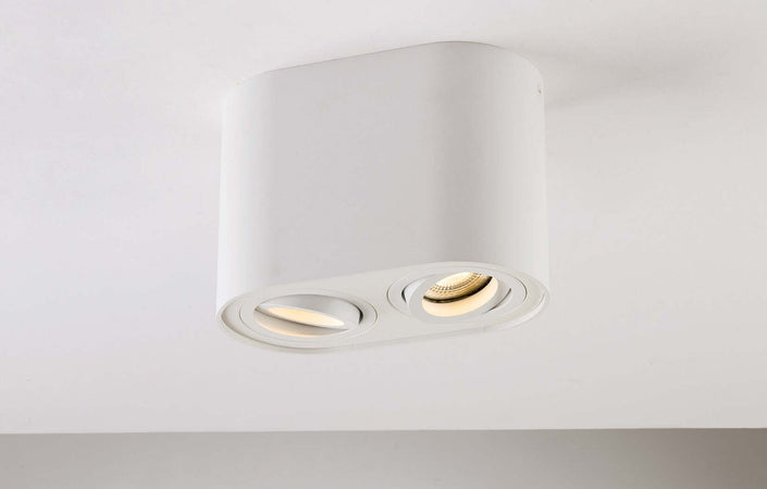 Plafoniera Town Bianca 2Xgu10 18X9.5X12.5Cm Illuminazione/Illuminazione per interni/Lampadari lampade a sospensione e plafoniere/Plafoniere Led Mall Home - Napoli, Commerciovirtuoso.it
