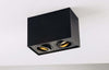 Plafoniera Town Nero 2Xgu10 18X9.5X12.5Cm Illuminazione/Illuminazione per interni/Lampadari lampade a sospensione e plafoniere/Plafoniere Led Mall Home - Napoli, Commerciovirtuoso.it