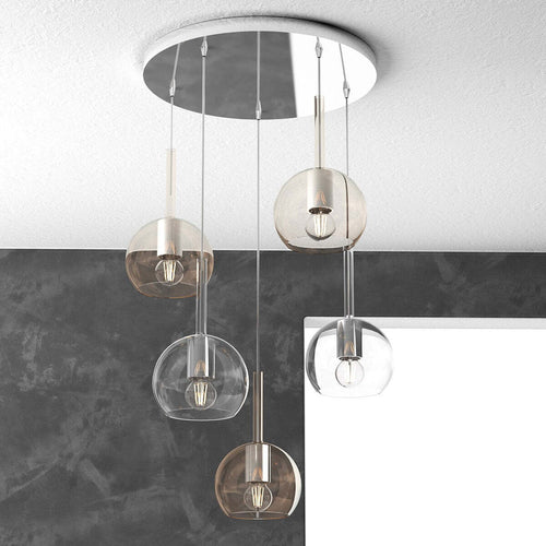 Plafoniera-TP-FUTURE-1155-S5-TP-TA-E27-LED-vetro-pirex-soffiato-ambra-trasparente-ampolla-calate-moderno-classico-multiluce