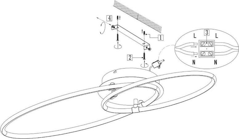 Plafoniera-Trio-lighting-AVUS-35W-LED-3700LM-3000°K-metallo-dimmerabile-lampada-soffitto-ellisse-moderna-interno