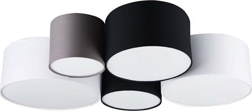 Plafoniera-Trio-Lighting-HOTEL-E27-LED-tessuto-lampada-soffitto-multiluce-classica-interno