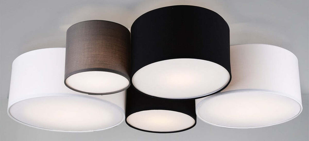 Plafoniera-Trio-Lighting-HOTEL-E27-LED-tessuto-lampada-soffitto-multiluce-classica-interno