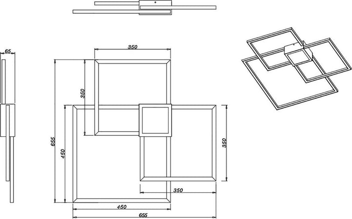 Plafoniera-Trio-Lighting-HYDRA-38W-LED-4000LM-3000°K-dimmerabile-metallo-lampada-parete-soffitto-interno