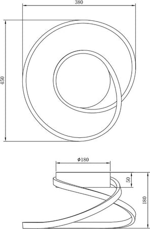 Plafoniera-Trio-Lighting-RUBIN-20W-LED-1700Lm-3000°K-RGB-dimmerabile-lampada-soffitto-luce-notturna-ultramoderna-interno