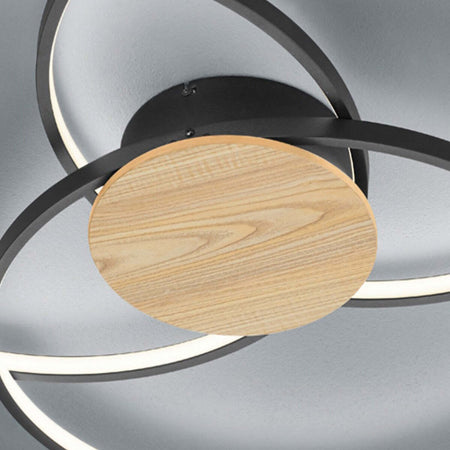 Plafoniera-Trio-Lighting-SEDONA-40W-LED-3600Lm-3000°K-dimmerabile-legno-lampada-soffitto-parete-ultramoderna-interno