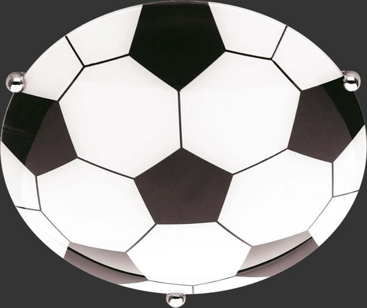 Plafoniera-Trio-Lighting-TR-CHICO-E27-LED-palla-calcio-vetro-bianco-nera-lampada-soffitto-camerette