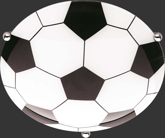 Plafoniera-Trio-Lighting-TR-CHICO-E27-LED-palla-calcio-vetro-bianco-nera-lampada-soffitto-camerette
