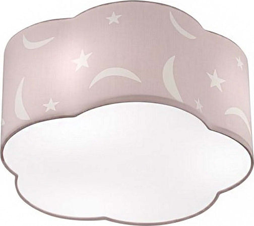 Plafoniera-Trio-Lighting-TR-MOONY-E27-LED-tessuto-lampada-soffitto-cilindro-bambine-camerette-interno
