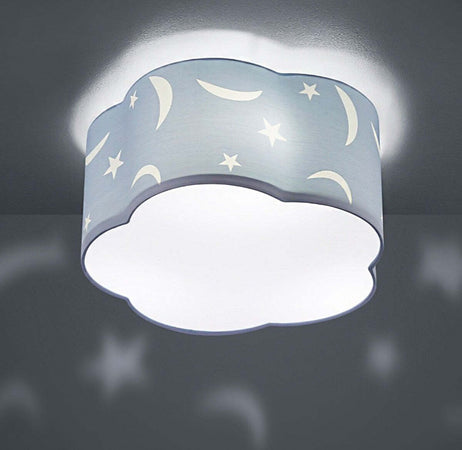 Plafoniera-Trio-Lighting-TR-MOONY-E27-LED-tessuto-lampada-soffitto-cilindro-bambine-camerette-interno