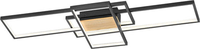 Plafoniera-Trio-Lighting-TUCSON-35W-LED-3300Lm-3000°K-dimmerabile-legno-lampada-soffitto-parete-ultramoderna-interno