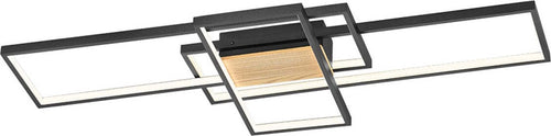 Plafoniera-Trio-Lighting-TUCSON-35W-LED-3300Lm-3000°K-dimmerabile-legno-lampada-soffitto-parete-ultramoderna-interno