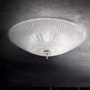 Plafoniera-vetro-graniglia-trasparente-Ideal-Lux-SHELL-008608-40-E27-LED-lampada-soffitto-parete-classica