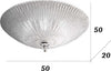 Plafoniera-vetro-graniglia-trasparente-Ideal-Lux-SHELL-008615-50-E27-LED-lampada-soffitto-parete-classica