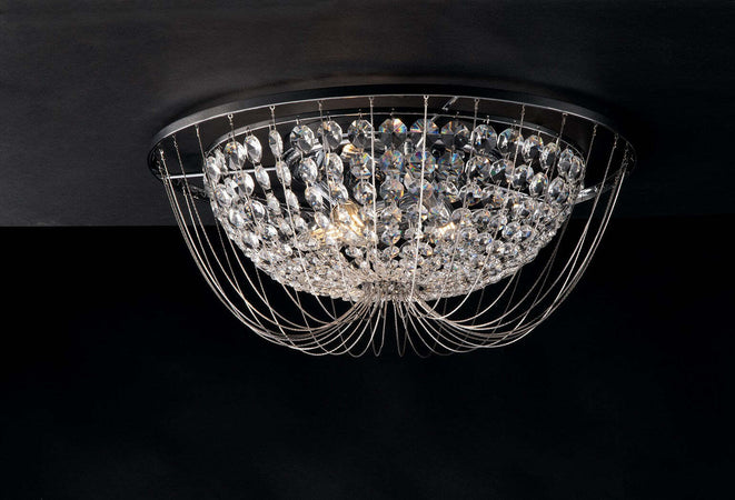 Plafoniera Vienna Cromo 4Xe14 45X22Cm Illuminazione/Illuminazione per interni/Lampadari lampade a sospensione e plafoniere/Plafoniere Led Mall Home - Napoli, Commerciovirtuoso.it