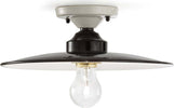 Plafoniera-Vintage-B&W-Metallo-Smaltato-Nero-E-Bianco-1-Luce-E27-30Cm