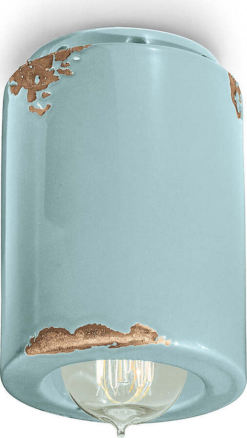 Plafoniera-Vintage-Ceramica-Azzurra-1-Luce-E14