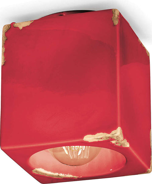 Plafoniera-Vintage-Ceramica-Rossa-1-Luce-E27