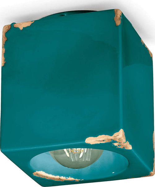 Plafoniera-Vintage-Ceramica-Verde-1-Luce-E27