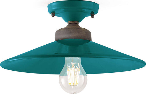 Plafoniera-Vintage-Colors-Ferro-E-Ceramica-Verde-Petrolio-1-Luce-E27